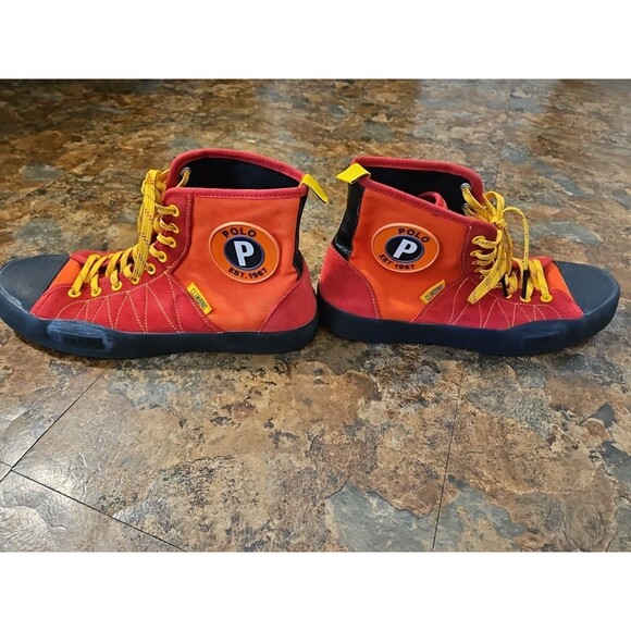 POLO RALPH LAUREN Red Xander Sports High Top Sneakers Men's 12D - Picture 14 of 14